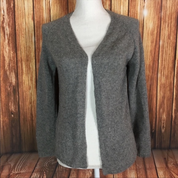 Max Mara 100% Cashmere Open-front Cardigan Sweater Super Soft Gray Size Small S - Picture 14 of 14